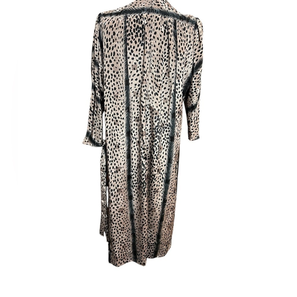 Vintage Jo Hanna York Brown and Black Animal Print women's Dress Size 14 w Belt - Picture 2 of 4